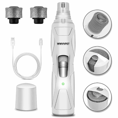 WWVVPET Coupe-Ongles pour Animal Domestique, Plus Puissant et Silencieux à Faible Vibration pour Chien, Coupe-Ongles électrique, Soin de la Patte sans Douleur, Outil de toilettage Rechargeable