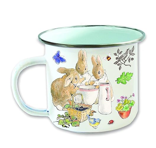 Peter Rabbit Enamel Mug Flopsy Bunnies, White - M (Pack of 1)