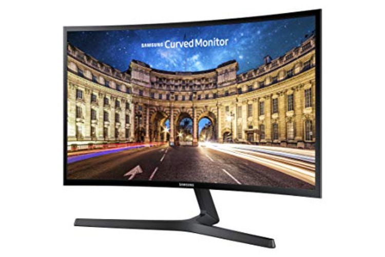 SAMSUNG 23.5” CF396 Curved Computer Monitor, AMD FreeSync for Advanced Gaming, 4ms Response Time, Wide Viewing Angle, Ultra Slim Design, LC24F396FHNXZA, Black - 24-Inch - Curved - DP/HDMI
