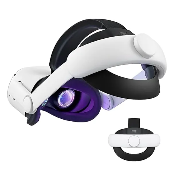KIWI design Comfort Head Strap Accessories Compatible with Oculus/Meta Quest 2, Elite Strap Replacement for Enhanced Support of VR Headset - Comfort Head Strap
