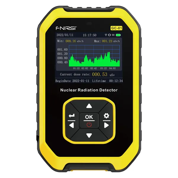 Geiger Counter Nuclear Radiation Detector - Radiation Dosimeter with LCD Display, Portable Handheld Beta Gamma X-ray Rechargeable Radiation Monitor Meter, 5 Dosage Units Switched,0.0uSv-500mSv