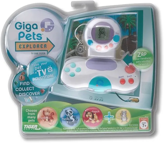 Hasbro Giga Pets Explorer TV Game System Plug and Play