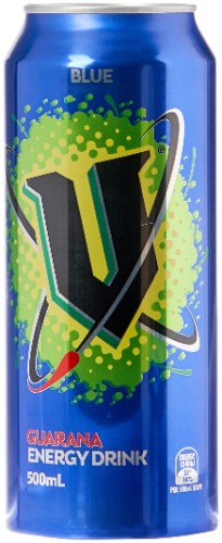 V Energy Blue Guarana Energy Drink Can, 12 x 500 Milliliters