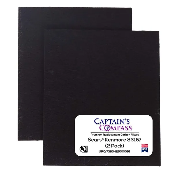 Captain's Compass - Premium Carbon Pre-Filters for Sears Kenmore 83157 Pre-Filter Replacement, 2 Pack - 