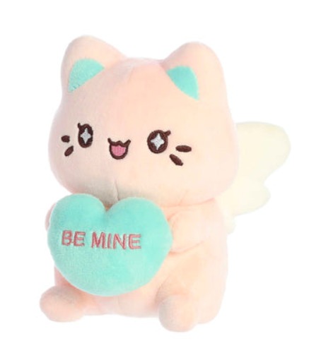 Pink 'BE MINE' Candy Heart Meowchi Plush 7" - Pink BE MINE Candy Heart Meowchi Plush 7"