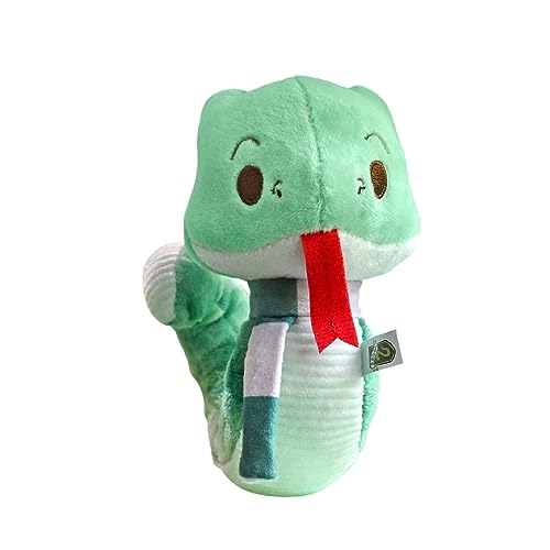 KIDS PREFERRED Harry Potter Slytherin Green Snake Plush Stuffed Animal with Embroidered Details and Green Stripped Scarf Hogwarts House Collectible for Babies, Toddlers, and Kids 6 Inches - Slytherin