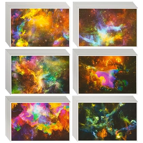 Best Paper Greetings 48 Pack Space Blank Cards and Envelopes, Cosmic Galaxy All Occasion Greeting Cards for Thank You, Birthday, New Year (4x6 In)