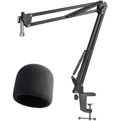 Blue Yeti Boom Arm with Pop Filter -Blue Yeti Mic Stand, Microphone Boom Arm with Foam Windscreen for Blue Yeti, Yeti Pro USB Mic by YOUSHARES - 
