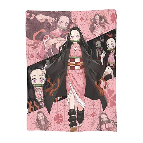 Anime Flannel Blanket 3D Print Cozy Plush Cartoon Blanket Large Soft Sofa Bedding Couch Throw Blanket All Season Use TV Office Nap Blankets 1-50"x60" - Color 01 - 50''x60''