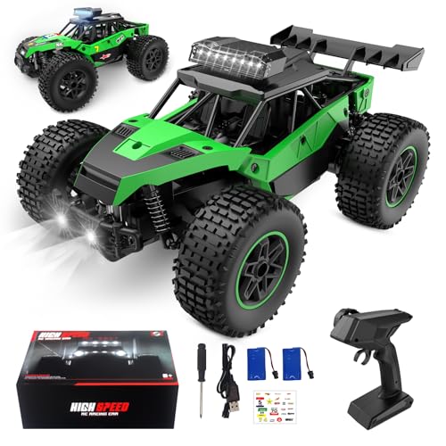 1:20 Scale Remote Control High Speed All Terrain Electric Toy Car, 30 Km/h, LED Headlights, Rechargeable Battery, Gift for Kids and Adults