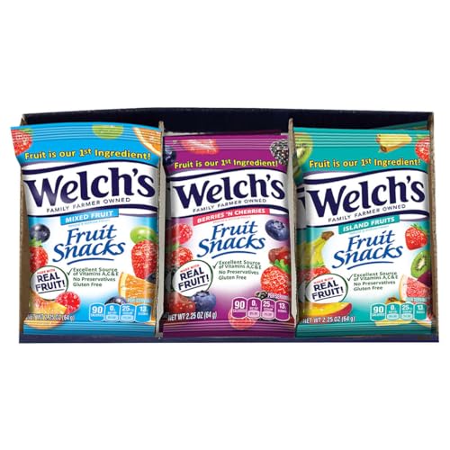 Throne Megoman16 Welch's Fruit Snacks, Variety Pack, 2.25 oz, 16count