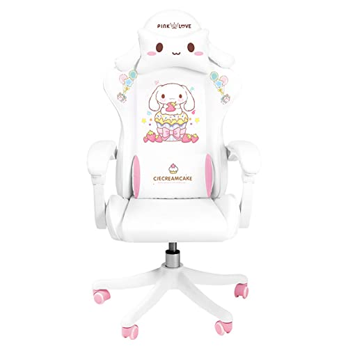 WCG Gaming Chair Girls Cute Computer Armchair Office Home Swivel Lifting Adjustable Chair - Cinnamoroll