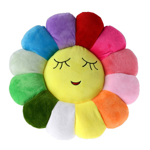 38cm Soleil Fleur de sol Taie d'oreiller enfants doux Coussin de sol d'assise Chaise Canapé Coussinets pour pour chambre de fille et bébé Chambre d'enfant Décoration