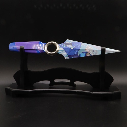 Go Volume No 1 Knife Jett Kunai Life Size Blunt Metal Replica | Jett Knife With Wooden Holder