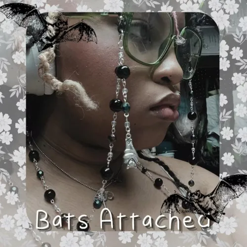 Hanging Bats goth glasses chain 