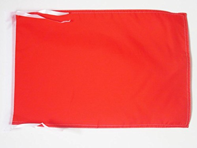 Plain Red Flag 18'' x 12'' Cords - Solid - Color Small Flags 30 x 45cm - Banner 18x12 in Drapeau Unicolore Rouge AZ FLAG - 