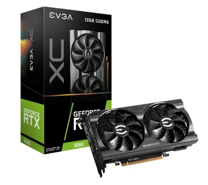 EVGA GeForce RTX 3060 XC Gaming, 12G-P5-3657-KR, 12GB GDDR6, Dual-Fan, Metal Backplate : Electronics