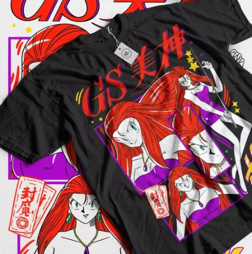 Ghost Sweeper Mikami T-shirt Vintage 90s Anime Kawaii Girl Gift Shirt All Size