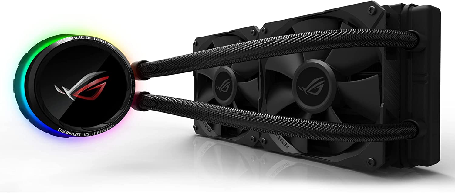 ASUS ROG Ryuo 240 CPU Cooler with OLED Display and Aura Sync - Black - 240mm ROG Ryuo