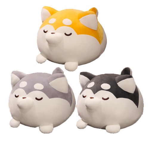 Ellie - Soft Grey Husky Plush Pillow - charcol / 30cm 0.35kg