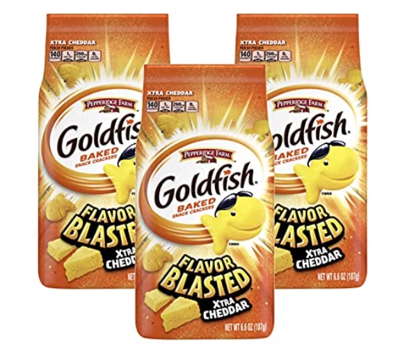 Goldfish Flavour Blasted Xtra Cheddar Crackers 187g | Pack of 3