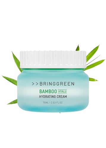BRING GREEN Bamboo Hyalu Hydrating Cream | Gel-Textured Daily Refreshing Moisturizer formulated with Hyaluronic Acids to provide Deep Hydration to Dry, Dull Skin 2.5 Fl. Oz., 75ml - 2.5 Fl Oz (Pack of 1)