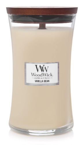 Woodwick stort doftljus, Vanilla Bean - Stor