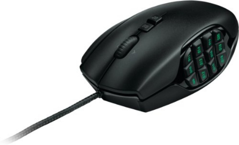 Logitech G600 MMO Wired Gaming Mouse, RGB Backlit, Black