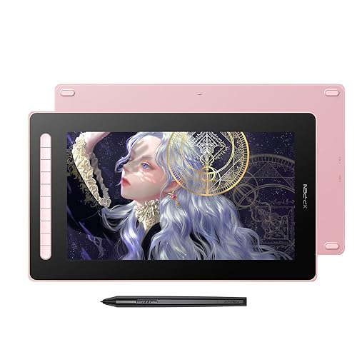 Drawing Tablet with Screen XP-Pen Artist16 2nd 15.4 inch FHD Drawing Monitor Pen Display Graphic Monitor (16/X3 Pen, Pink) - 16 inch - Artist 16 2nd gen - Pink
