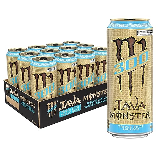 Monster Energy Java, 300 French Vanilla, 444mL Cans, Pack of 12