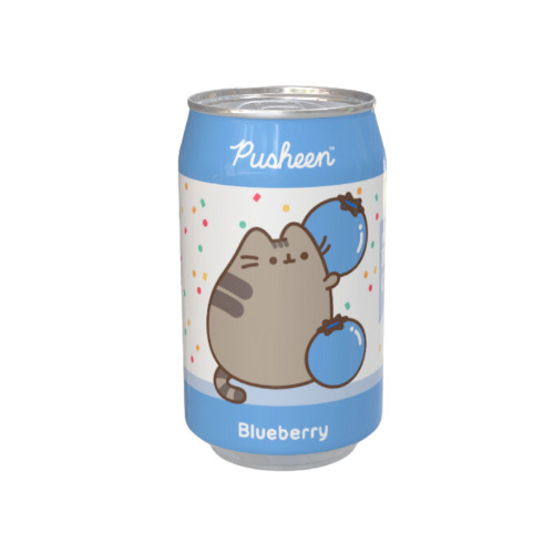 Pusheen Blueberry Flavour Soda Can 330ml - Triple Pack