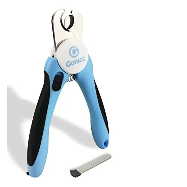 
                            gonicc Dog & Cat Pets Nail Clippers and Trimmers - with Safety Guard to Avoid Over Cutting, Free Nail File, Razor Sharp Blade - Professional Grooming Tool for Pets
                        