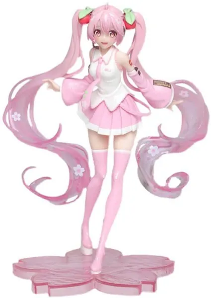 Siesdio Miku Sakura Figure Pink Sakura Version Anime Figure Birthday Gift New Figure Sakura Skirt Pink Doll7.87inch - Cherry blossoms