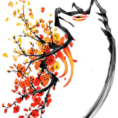 Painted Wolf | Unisex S / White