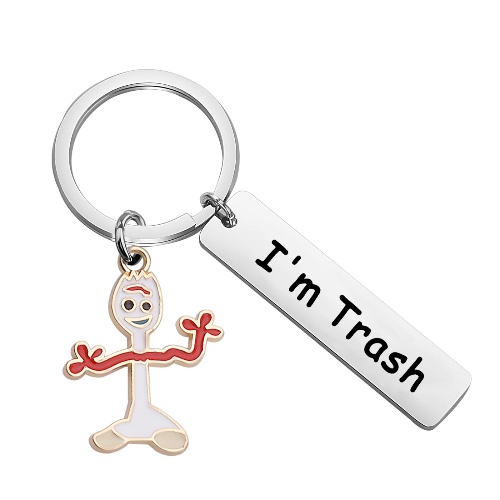 KUIYAI Forky Gift Forky Keychain Forky I'm Trash Keychain Inspiration Gift - I'm Trash Ks