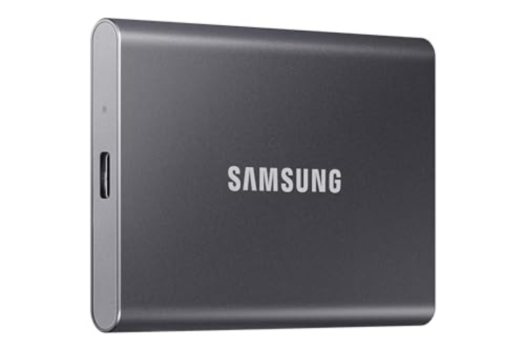 SAMSUNG T7 Portable SSD, 4TB External Solid State Drive, Speeds Up to 1,050MB/s, USB 3.2 Gen 2, Reliable Storage for Gaming, Students, Professionals, MU-PC4T0T/AM, Gray - Titan Gray - 4.0 TB