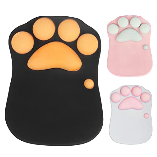 elec Space Schwarz Mauspad Gel Handgelenkauflage Cat Claw Comfort Silikon Mousepad Supporter Handgelenk Band Cartoon Handgelenk Kissen für Büro Laptop Home Computer einfaches Tippen&Schmerzlinderung - Black