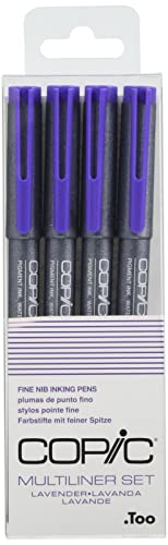 COPIC MULTILINER LAVENDER 4PC SET - 4 Pens - Lavender