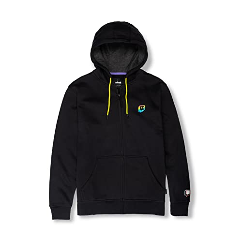 Twitch Graphic Zip Up Hoodie - Small - Ripple Black