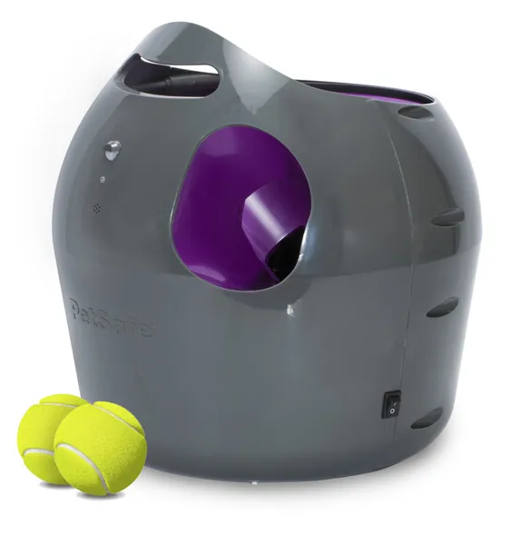 PetSafe Automatic Ball Launcher, Gray/Green/Purple (Packaging May Vary) - 1 Count (Pack of 1)