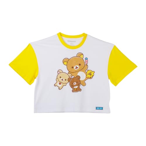Rilakkuma San-X Original 20th Anniversary USA Tour Limited Crop Top - Yellow - Large - Yellow