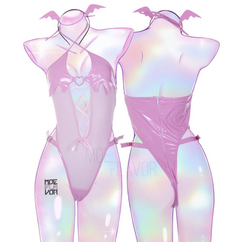 Sheer Succubus Bodysuit - Pink / S/M