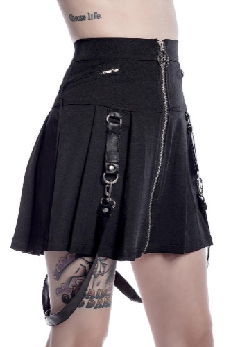 Blaire B*tch Mini Skirt [B] | S / Black / 95% Polyester, 5% Elastane