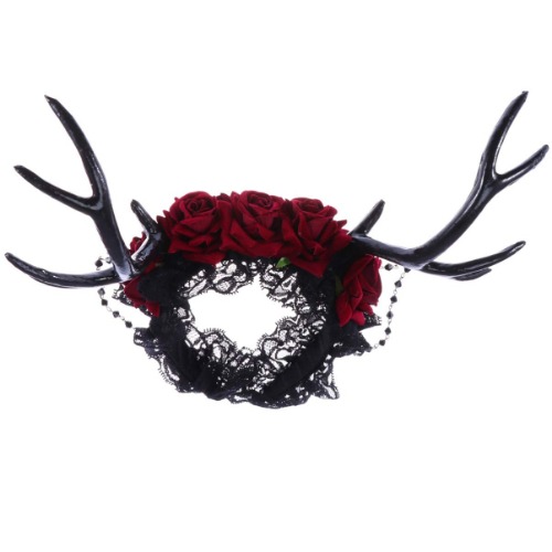 Roses and Antlers Headpiece