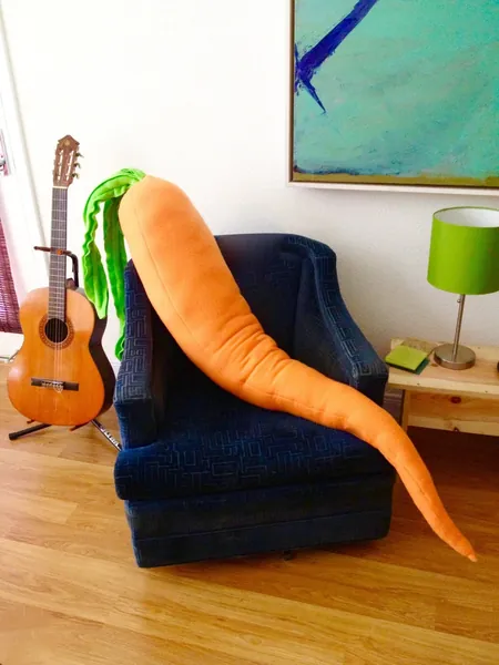 Giant Carrot Plush Body Pillow - 4 Feet of Vegetable Coziness