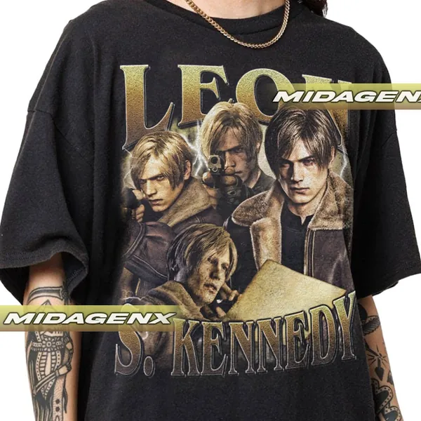 Limited Leon S. Kennedy Vintage T-Shirt, Gift For Women and Man Unisex T-Shirt