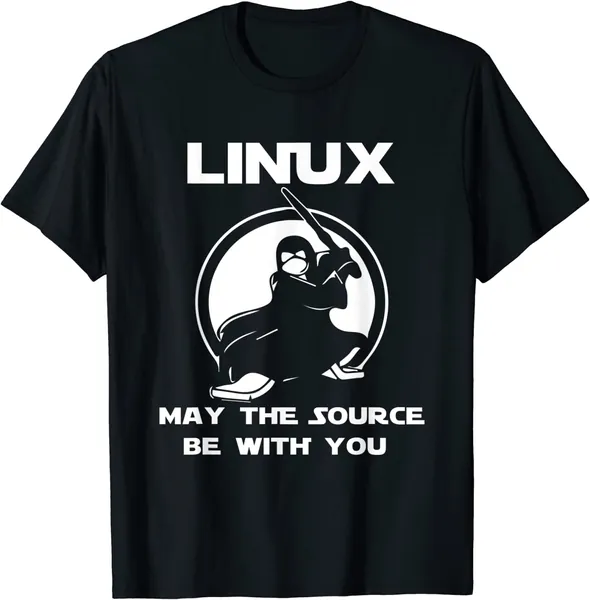Linux may the source be with you t shirt