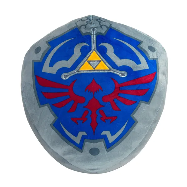 Club Mocchi- Mocchi- The Legend of Zelda Hylian Shield Mega Plush Toy, 15 inch
