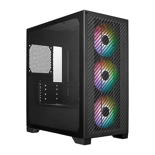 Cooler Master Elite 301 Micro-ATX High Airflow PC Case, 365mm GPU Max, 280mm AIO Max, Type C, Tempered Glass, Triple 120mm PWM Fan, Intakes Grill, Breathable PSU Shroud - Elite 301