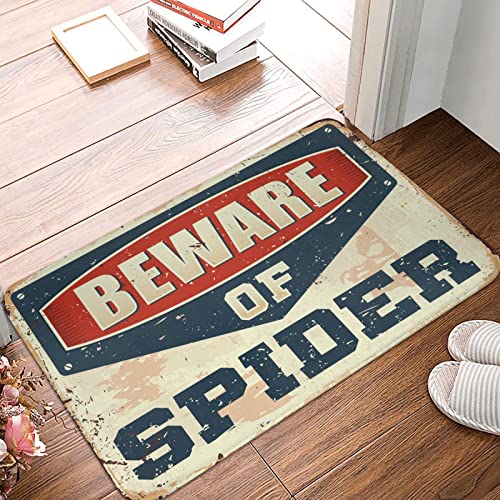 gaeruite Door Mat Beware of Spider Rug Welcome Mats for Front Door Outdoor (Size : 16 * 25IN/40 * 60CM) - 16*25IN/40*60CM